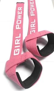 Wrist Straps Pink GRIP Girl Power bodybuilding CrossFit Lifting STRAPS - Picture 1 of 4