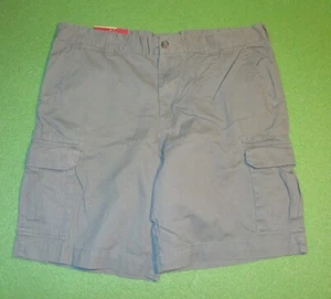 Merona Mens Cargo Shorts, Gray, Classic Fit, Cotton, Size 42, NEW - Picture 1 of 4