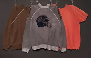 BUNDLE VTG Sweatshirts Embroidered Denver Broncos 60s-90s - Picture 1 of 8