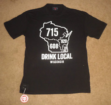 J-America POP TOP T-Shirt Drink Local Wisconsin Area Codes with bottle opener, L