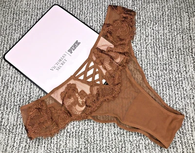 Braguita brasileña Victoria's Secret Dream Angels mediana marrón boho bordada nueva con etiquetas Foto 1 de 4