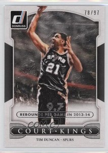 2014-15 Panini Donruss Court Kings Stat Line Season /97 Tim Duncan #11 HOF