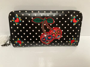 BANNED Apparel Damen Schädel Kirsche Geldbörse schwarz