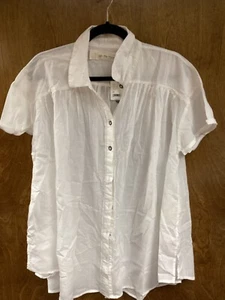 Women NWT“We The Free" off white button up short sleeve blouse Size Sm Reg. $78. - Picture 1 of 2