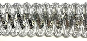 1-7/8" Braided Sequins Trim - 6 Continuous Yards! - Picture 1 of 14