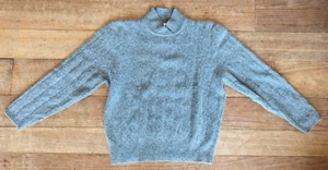 Evan-Picone Lambs Wool & Rabbit Hair Pullover Large  (35685) Grey Fuzzy Easter  - Picture 1 of 7