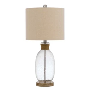 Cal Lighting Seymour 1 Light Table Lamp, Bubble Glass/Burlap - BO-3023TB - Picture 1 of 1