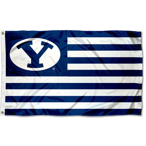 Brigham Young University Cougars Stars and Stripes Nation USA Flag Cover