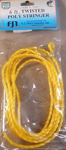 Dolphin Brand Fishing Stringer 6 foot Twisted Poly (6-TPB) Yellow - Picture 1 of 2