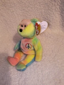 Ty Beanie Baby Peace the Bear - Picture 1 of 1