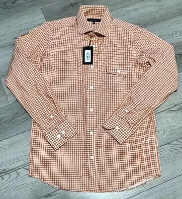 Report Collection "80 Orange" Short Sleeve Button Down Shirt Mens Size M NWT - Image 1 of 4