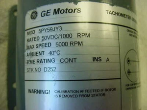 Neu Überschuss General Electric Drehzahlmesser, 5PY59JY3, 50VDC, GRUNDHALTERUNG Lager # D252 - Bild 1 von 3