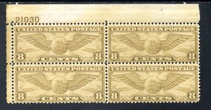 US Scott #C17 Plate block of 4, MNH, #21030 Upper Left - Picture 1 of 1