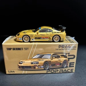 POP Race PR64-229 Toyota Supra GT300 Top Secret Gold 1/64 Diecast - Picture 1 of 2