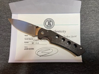 Jason Guthrie Scout , Copper Sidecut C.F.-RWL 34 Blade, Handmade-#122  NEW! - Image 1 of 4