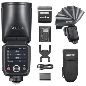 Godox V100S V100 S TTL 2.4G HSS Round Head Camera Flash Light Speedlite for Sony - Picture 1 of 15