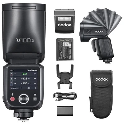 Godox V100S V100 S TTL 2.4G HSS Round Head Camera Flash Light Speedlite for Sony - Image 1 of 4