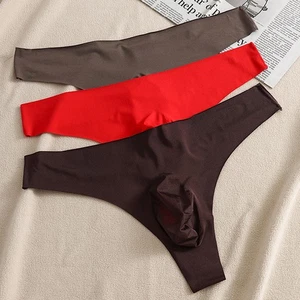 Ultradünner nahtloser Herren-Tanga sexy niedrige Taille Beutel G-Strings Höschen Unterwäsche. - Bild 1 von 29