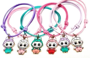 6 LABUBU THEMED FRIENDSHIP BRACELETS, PARTY BAG FILLERS, GIFT, BIRTHDAY, PRIZES - Picture 1 of 1