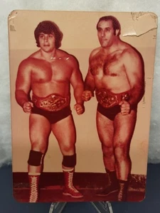 3.5x5in. Vintage Wrestling Photo - Dino Bravo & Dominic Denucci, 1978 - Picture 1 of 6