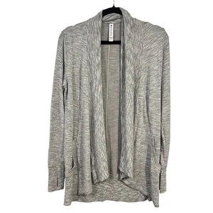 Athleta Modal Open Front Cardigan Small Gray Soft Lounge Travel Minimalist Knit - Picture 1 of 7