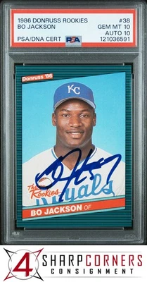 Donruss Rookies #38 1986 Bo Jackson RC PSA 10 ADN automático 10 Foto 1 de 3