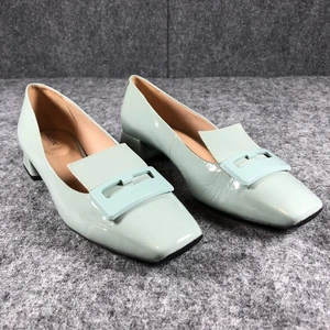 Geox Shoes Womens Size 9 Patent Leather Loafers Buckle Block Heel Made in Italy - Picture 1 of 11