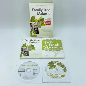 ANCESTRY Family Tree Maker 2010 Deluxe Software Box Books Discs PC Windows - Picture 1 of 9
