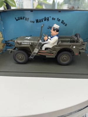 1/18 Willy’s Jeep Gate (Autoart )Laurel and Hardy at sea   -USA die cast model  - Image 1 of 4