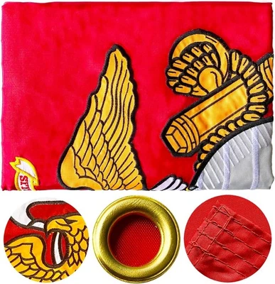 Bandera bordada de doble cara del Cuerpo de Marines USMC 3x5 exterior - 3 capas resistente 300 Foto 1 de 4