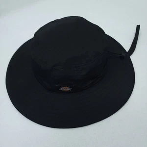 Dickies Boonie Sun Hat Adult O/S Ripstop FLAT BLACK Fishing Hiking Outdoor NWOT - Picture 1 of 5