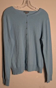 Apt 9 Long Sleeve Cashmere Light Blue Button Up Cardigan Sweater Large Piling - Picture 1 of 4