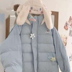 Anime Cinnamoroll Daunenjacken Steppjacke beidseitig Damen dicker Wintermantel - Bild 1 von 6