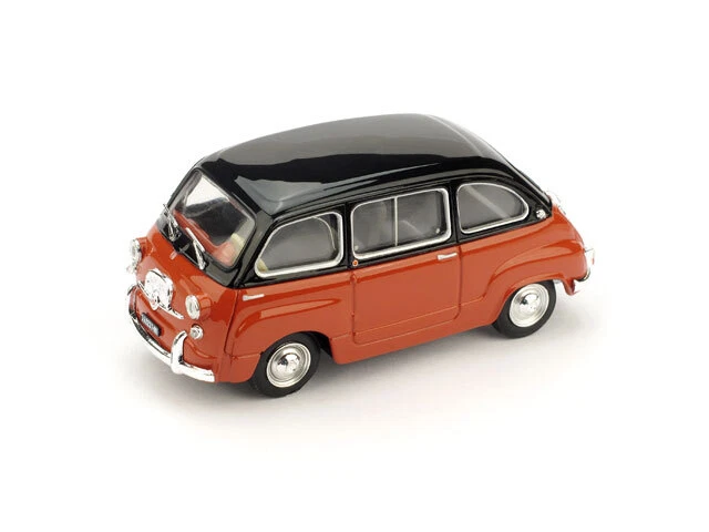 Fiat 600D Multipla 1960 Nero / Rosso Corallo 1:43 Model R333-08 BRUMM - Immagine 1 di 1