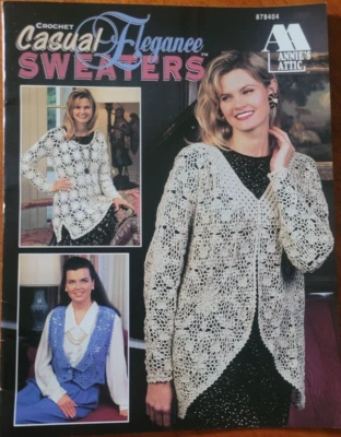 Annie's Attic "Casual Elegance Sweaters" Booklet Crochet - Image 1 of 3