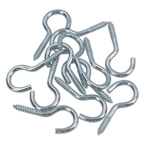 Screw Hook Fasteners Hangers Zinc Coated Finish 12mm Dia 40mm length - Picture 1 of 22