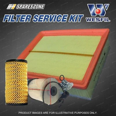 Wesfil Oil Air Fuel Filter Service Kit for Renault Trafic X82 1.6L dCi 04/15-on - image 1 of 2