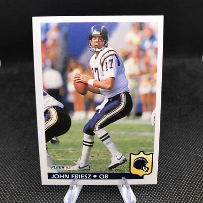1992 Fleer #358 John Friesz San Diego Chargers Football Card - Image 1 of 2