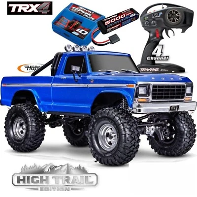 TRAXXAS # BLUE TRX-4 79 Ford F150 High Trail + 5000 mAh Lipo Akku + ID-Ladegerät - Bild 1 von 4