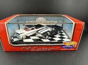1998 Hot Wheels EL CAMINO 40th Anniversary Set 100% WHITE 1959 & BLACK 1970 COOL - Picture 1 of 7