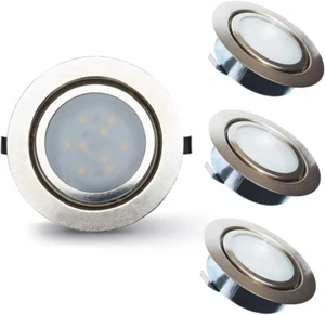 3X 2W LED Schrankleuchten Küchenlampen Einbauspot Deckeneinbauleuchte 6 Watt Dim - Bild 1 von 10