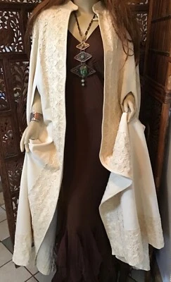 Magnífico! Capa vintage mexicana Fred Leighton blanca de encaje de algodón adornada Foto 1 de 4