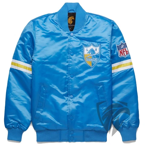 Los Angeles Chargers NFL Classic Satin Jacket Embroidery logos Free Shipping Cover