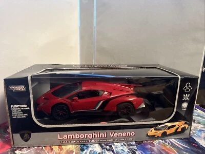 Speed Tech Lamborghini Veneno RED Car 1:24 Scale Full Function Radio Control - Image 1 of 4