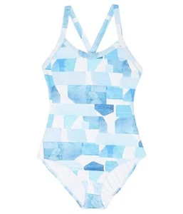 Splendid L109155 Girl's Blue Block Party One-Piece Swimsuit Size 8 - Picture 1 of 4