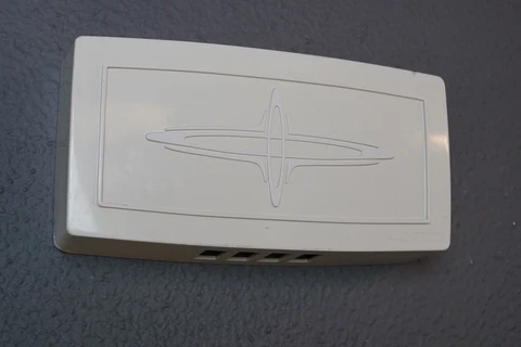 Mid Century Modern White Harmony House Two-Note Door Bell Chime Cover