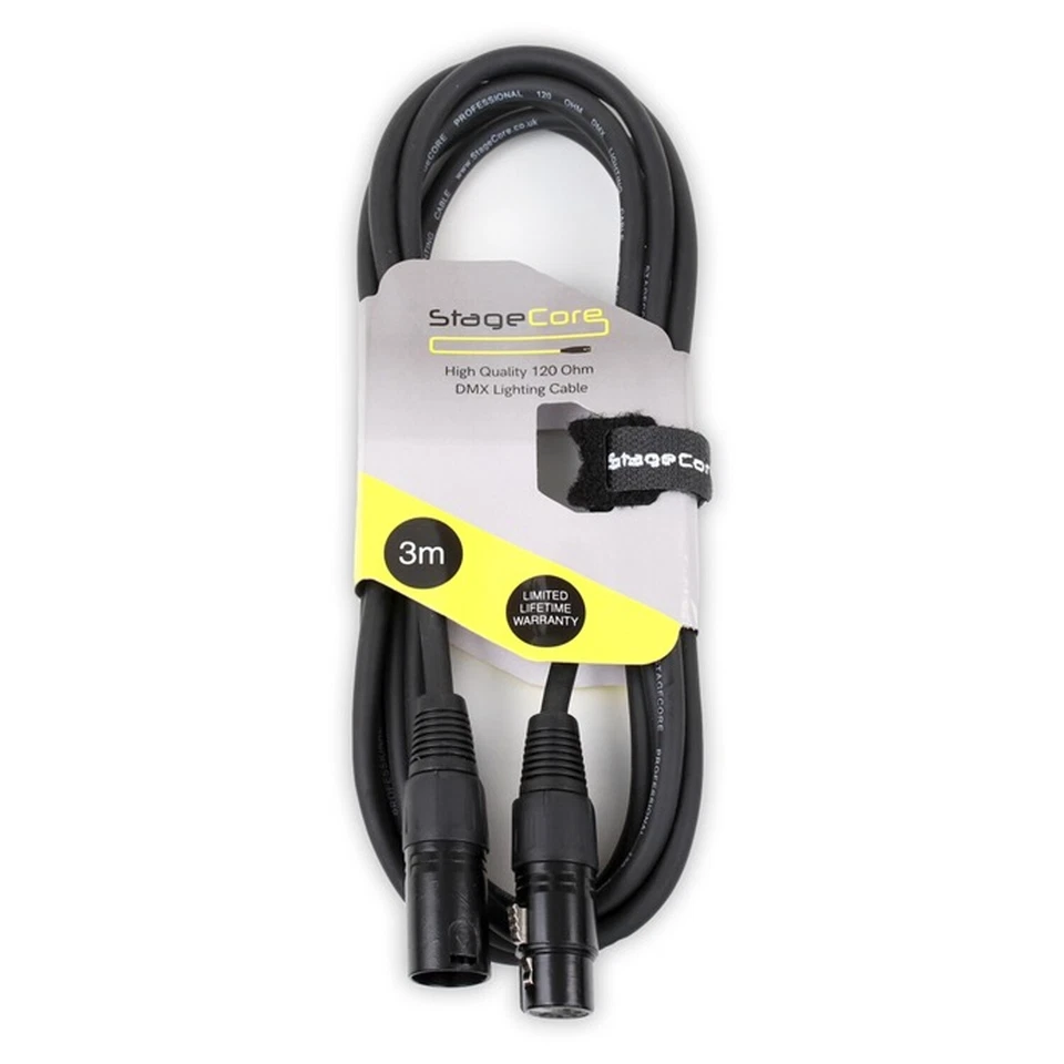 Stagecore 0.5m 1m 3m 6m 10m 5 PIN to 5 PIN DMX Cable 120ohms Male to Female
