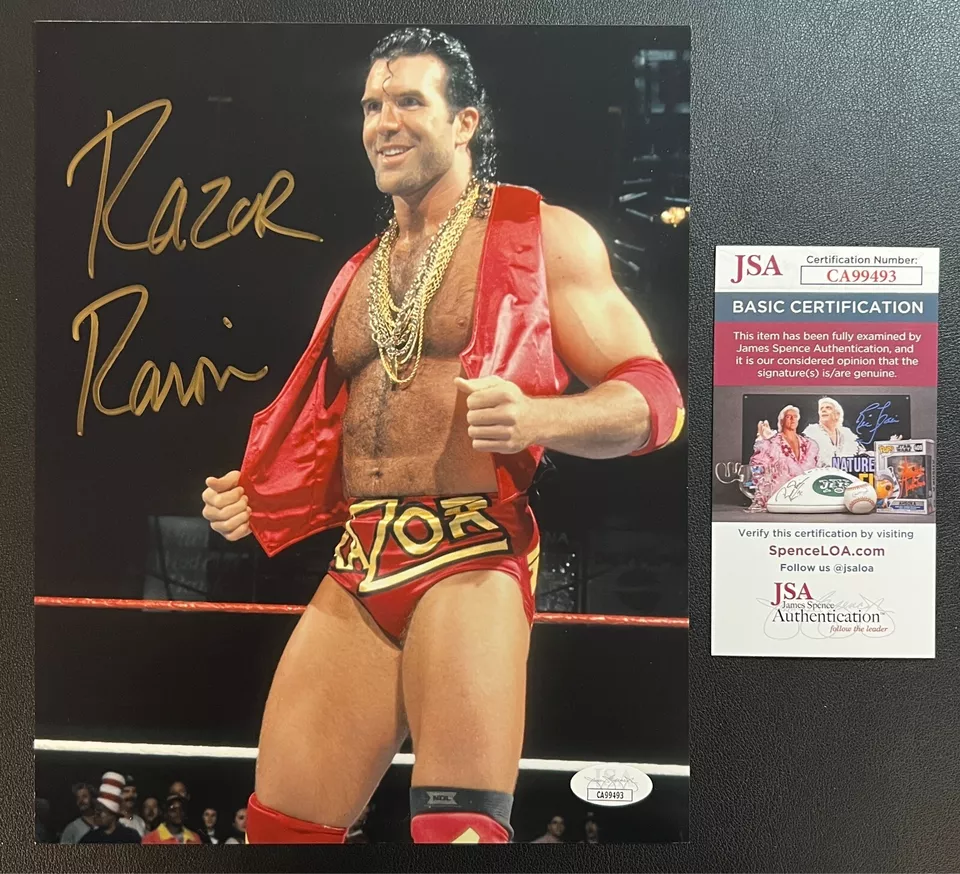 Razor Ramon Signed 8x10 Photograph JSA Cert w/COA Wrestler Scott Hall WCW/WWF! - Image 1 of 4