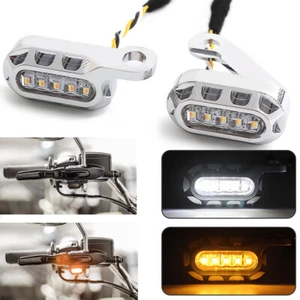 Mini LED Turn Signal Light Handlebar Blinker Indicator for Harley Sportster XL - Picture 1 of 12