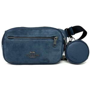Coach Elias Gürteltasche Denim blau Wildleder Leder CL946 - Bild 1 von 10
